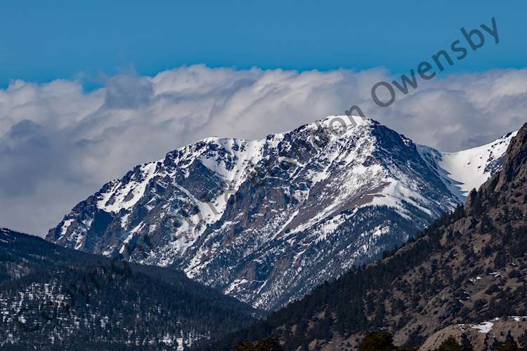 Rocky Mountain National Park at a distance - Estes Park, CO